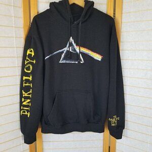 Pink Floyd Sweatshirt Black Hoodie Dark Side of the Moon Rock Band Adult Small